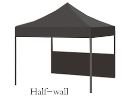 Marquee Bar for Half Wall 3 x 3 Metal bar 3 x 3