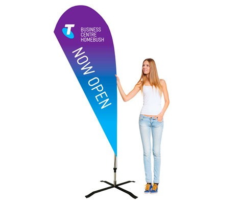 Tear Drop Banner X-large Single Sided 3.5m Print (excl. Pole)